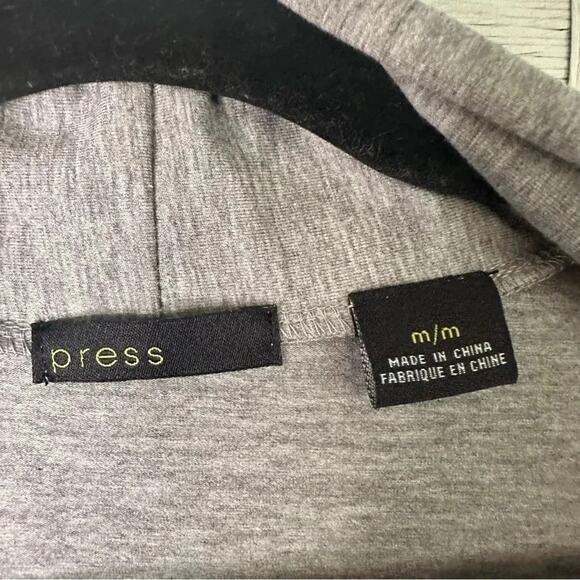 Press Womens cardigan gray pleaded layer look bohemian fall Lagenlook casual - Picture 2 of 10